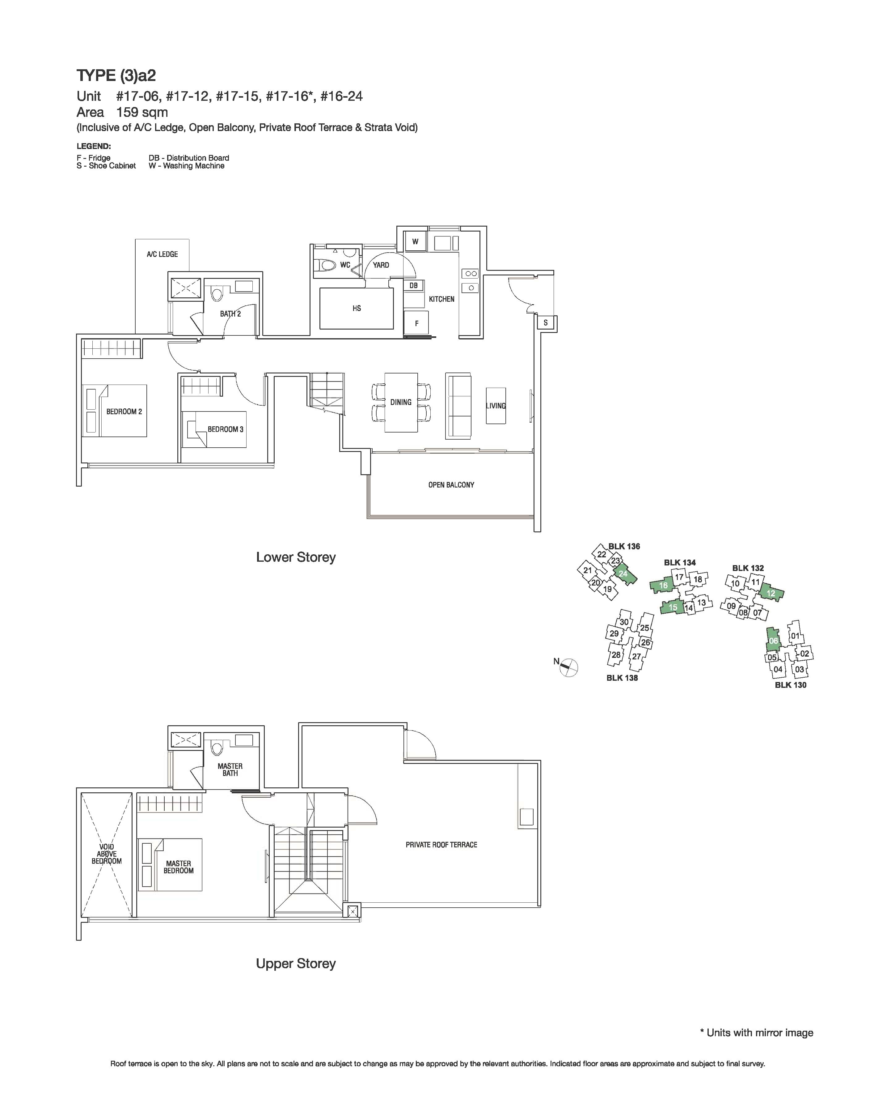 The Scala 3 Bedroom Penthouse Floor Plans Type (3)a2