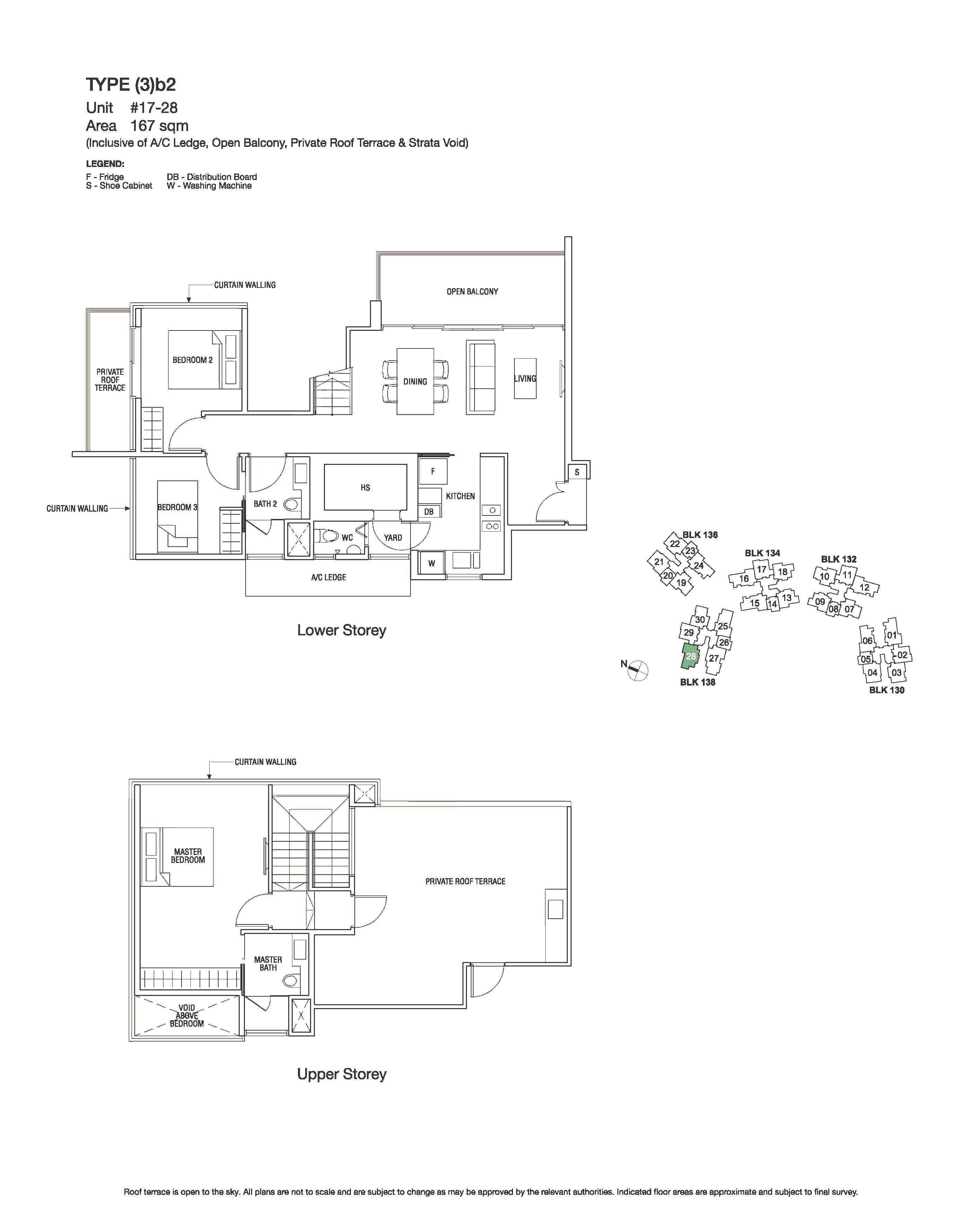 The Scala 3 Bedroom Penthouse Floor Plans Type (3)b2