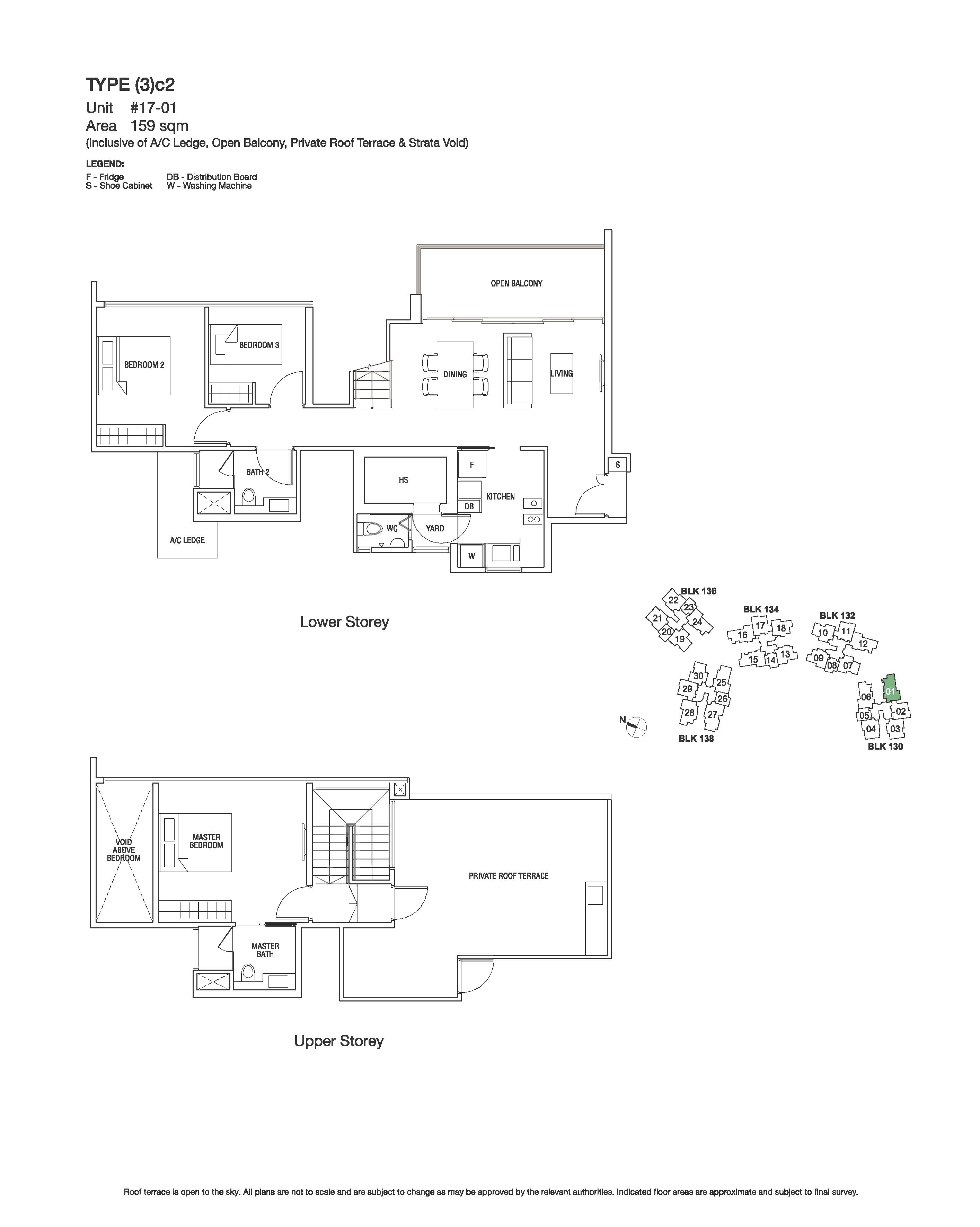 The Scala 3 Bedroom Penthouse Floor Plans Type (3)c2
