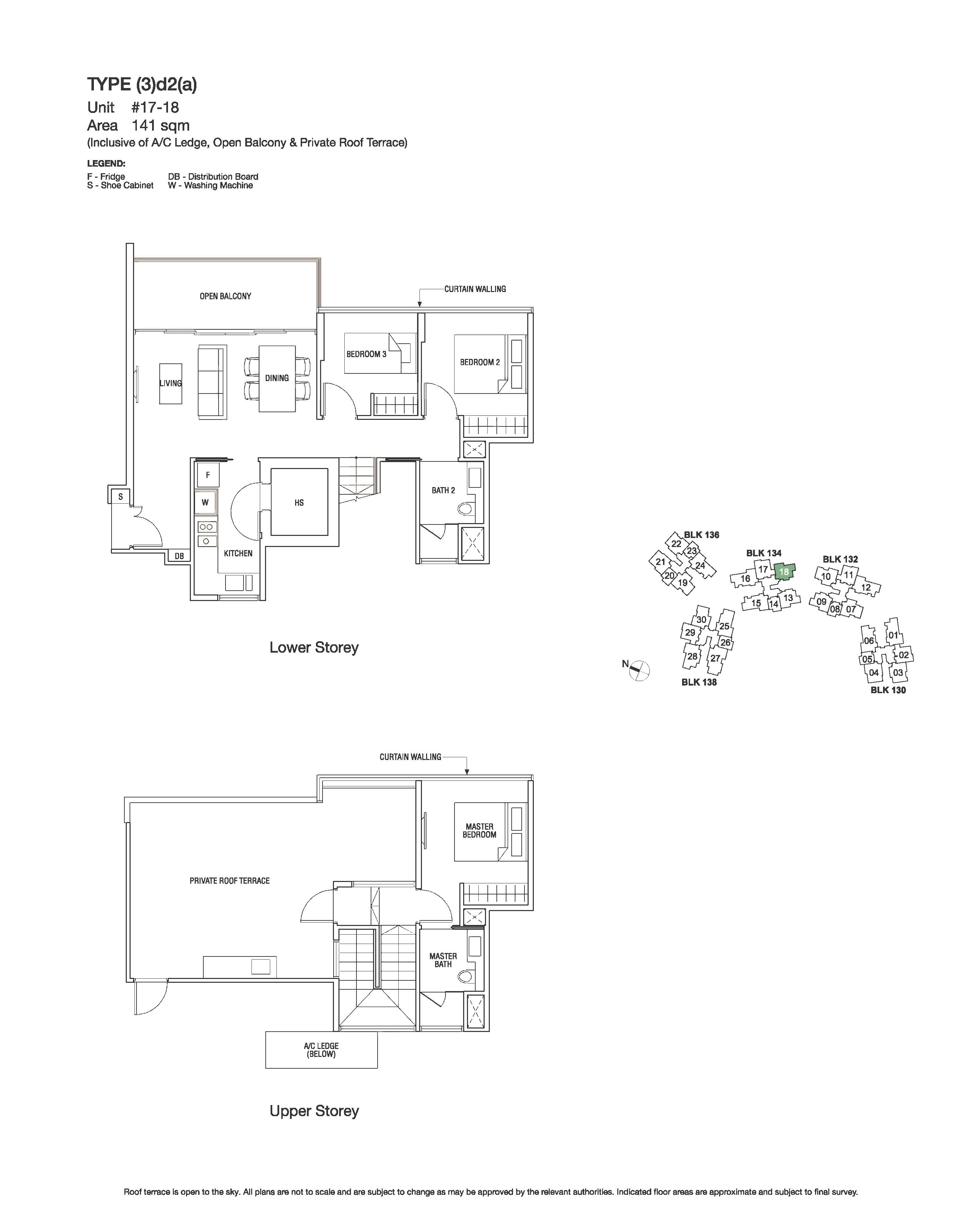 The Scala 3 Bedroom Penthouse Floor Plans Type (3)d2(a)